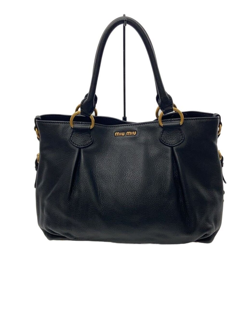 Miu Miu black Vitello leather tote bag Black
